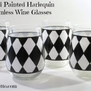 Harlequin Hand Painted Wine Glasses